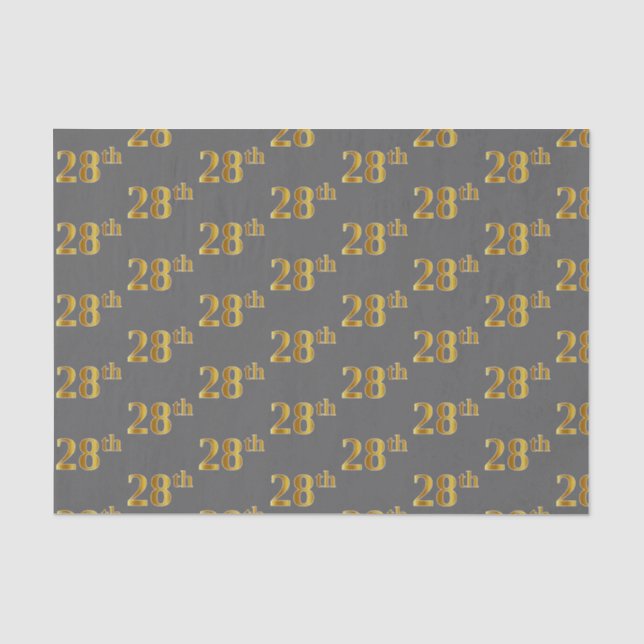 Papier Mousseline Gray, Faux Gold 28e (Vingt-Huitième) (Recto)