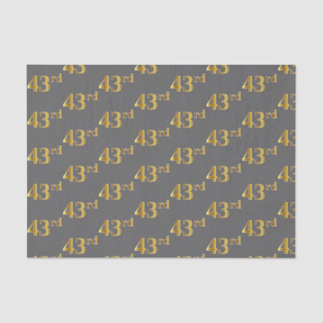 Papier Mousseline Gray, Faux Gold 43e (Quarante-troisième) (Recto)