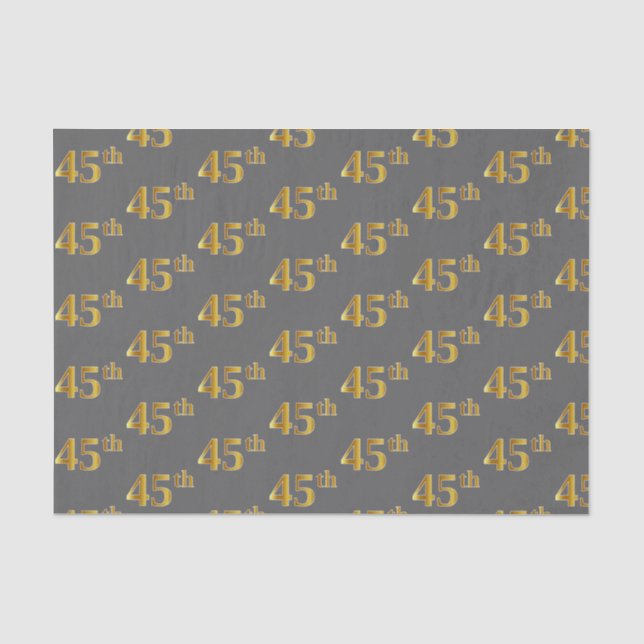 Papier Mousseline Gray, Faux Gold 45e (Quarante-cinquième) (Recto)