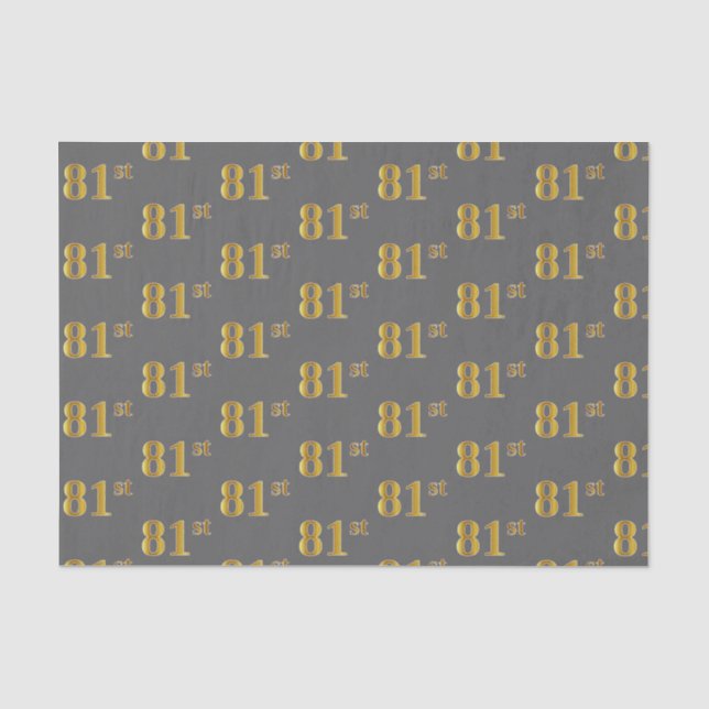 Papier Mousseline Gray, Faux Gold 81e (Quatre-vingt-unième) (Recto)
