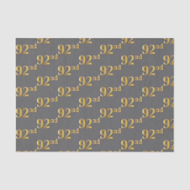 Papier Mousseline Gray, Faux Gold 92e (Quatre-vingt-dix-deuxième) (Recto)