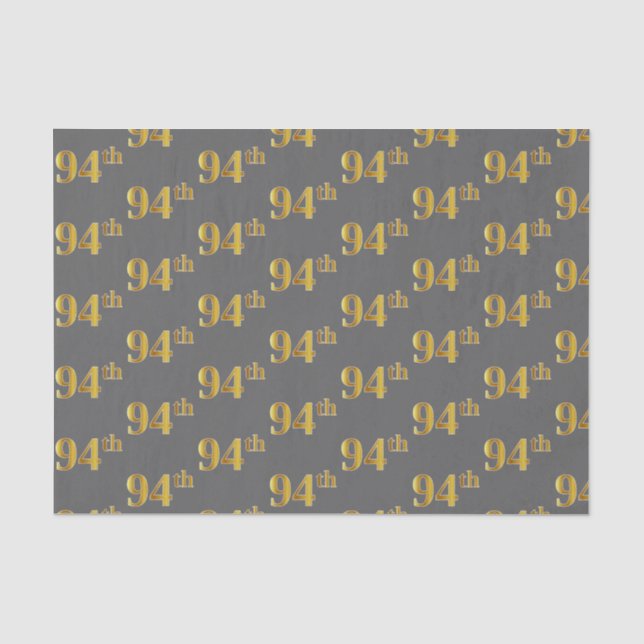 Papier Mousseline Gray, Faux Gold 94e (Quatre-vingt-quatorzième) (Recto)