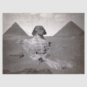 Papier Mousseline Great Sphinx & Gizeh Pyramides Necropolis Egypte
