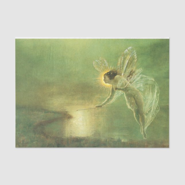 Papier Mousseline Green Fairy Princess Art Déco (Recto)