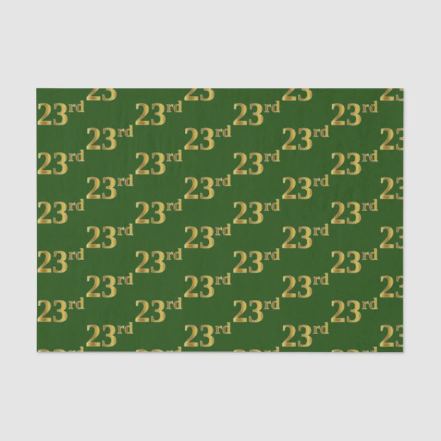 Papier Mousseline Green, Faux Gold 23e (Vingt-troisième) (Recto)