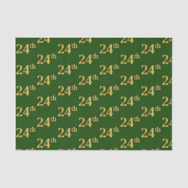 Papier Mousseline Green, Faux Gold 24e (Vingt-quatrième) (Recto)