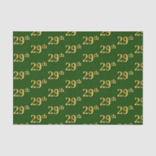 Papier Mousseline Green, Faux Gold 29e (Vingt-Neuvième)