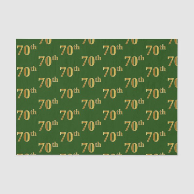 Papier Mousseline Green, Faux Gold 70e (Seveneth) (Recto)