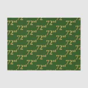 Papier Mousseline Green, Faux Gold 72e (Soixante-douzième)