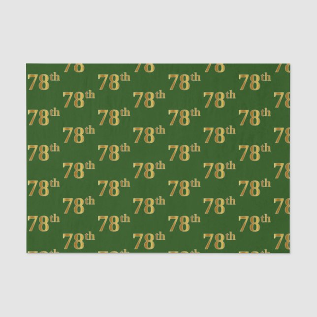 Papier Mousseline Green, Faux Gold 78e (Soixante-dix-huitième) (Recto)
