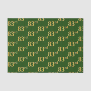 Papier Mousseline Green, Faux Gold 83e (Quatre-vingt-troisième)