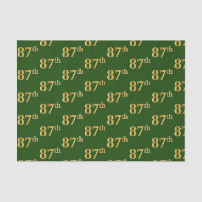 Papier Mousseline Green, Faux Gold 87e (Quatre-Vingt-Septième) (Recto)