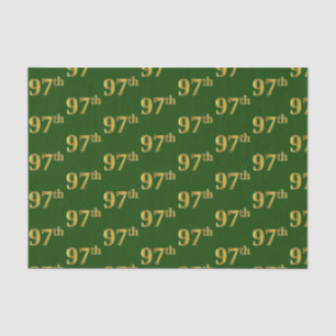 Papier Mousseline Green, Faux Gold 97e (Quatre-vingt-dix-septième)