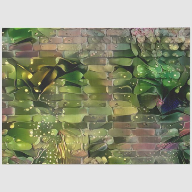 Papier Mousseline Green Gold Wall Art Dream (Recto)