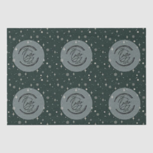Papier Mousseline Green Joyeux Noël Business Logo Snowflake