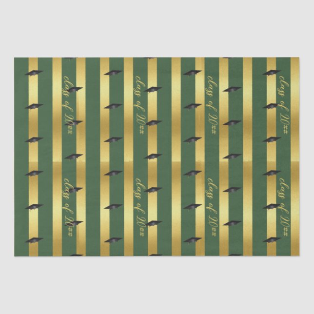 Papier Mousseline Green School College University Graduation Class (Recto)