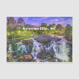 Papier Mousseline Greenville, Caroline du Sud Reedy River Centre-vil