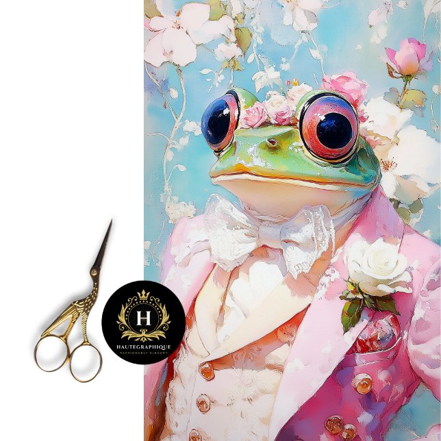 Papier Mousseline Grenouille du Prince Charming Découpage Découpage  (Créateur téléchargé)