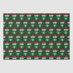 Papier Mousseline Grenouille Noël mignonne Motif de vacances vert