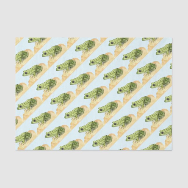 Papier Mousseline Grenouille verte (Recto)