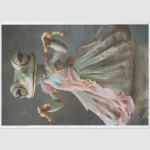 Papier Mousseline Grenouille Whimsical Green Dancing dans Tutu Decou