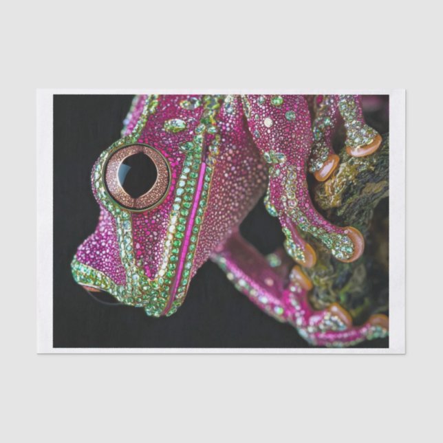 Papier Mousseline Grenouilles et diamants2 (Recto)