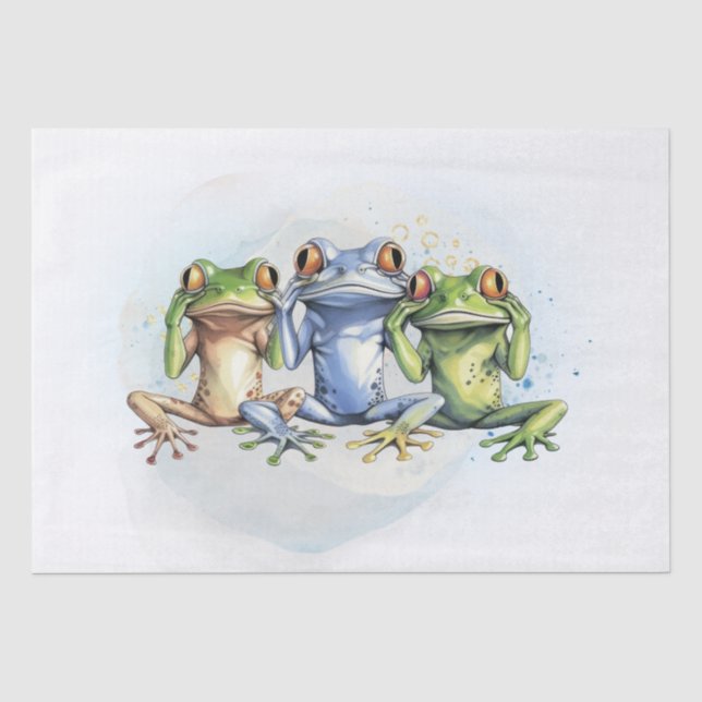 Papier Mousseline Grenouilles maladroites (Recto)