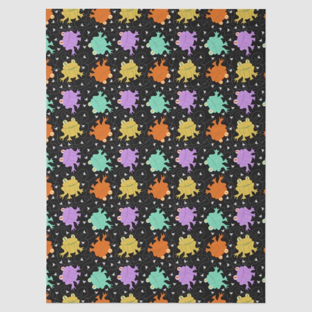 Papier Mousseline Grenouilles psychédéliques Papier tissulaire multi (Recto)