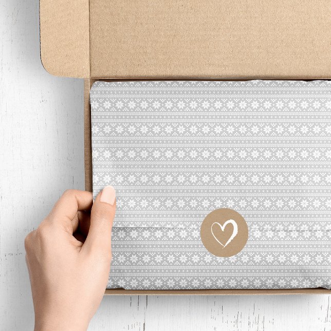 Papier Mousseline Grey Fair Isle Sweat de Noël Motif (Créateur téléchargé)