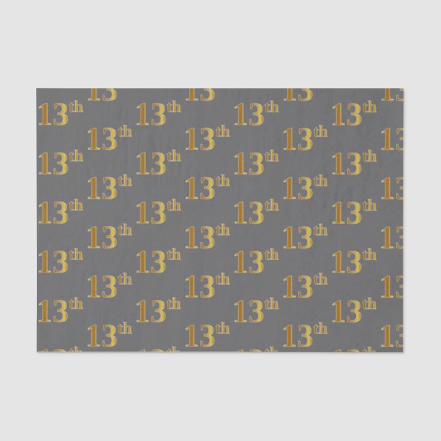 Papier Mousseline Grey, Faux Gold 13e (treizième) événement (Recto)