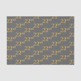 Papier Mousseline Grey, Faux Gold 22e (Vingt-Deuxième)