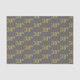 Papier Mousseline Grey, Faux Gold 38e (Trente-Huitième)