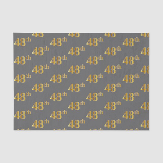 Papier Mousseline Grey, Faux Gold 48e (Quarante-Huitième) (Recto)