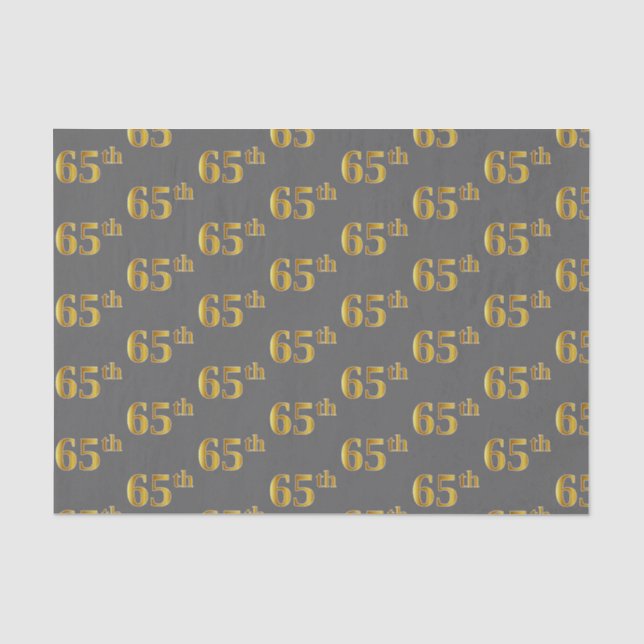 Papier Mousseline Grey, Faux Gold 65e (Soixante-cinquième) (Recto)