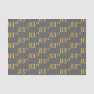 Papier Mousseline Grey, Faux Gold 83e (Quatre-vingt-troisième)