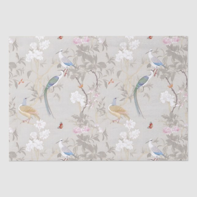Papier Mousseline Grey Gardens Chinoiserie Papier d'enveloppement (Recto)
