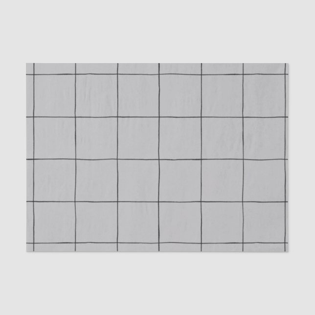 Papier Mousseline Grille d'encre - Lignes noires - personnalisable (Recto)