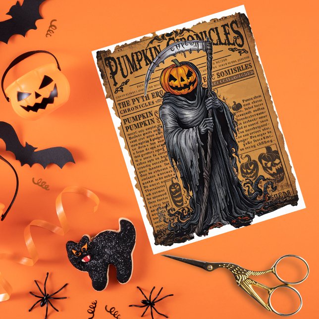Papier Mousseline Grim Reaper Jack o’ Lantern Halloween journal (Créateur téléchargé)