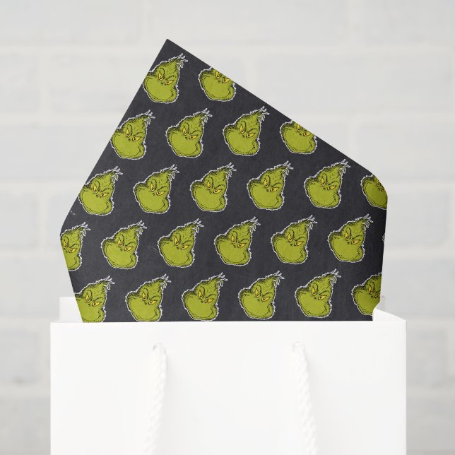 Papier Mousseline Grinch Chalkboard Anniversaire (Sac cadeau)
