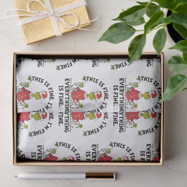 Papier Mousseline Grinch | Everything is Fine (Cadeau)