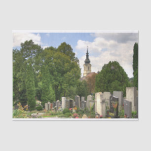 Papier Mousseline Grinzinger Friedhof, Wien Österreich