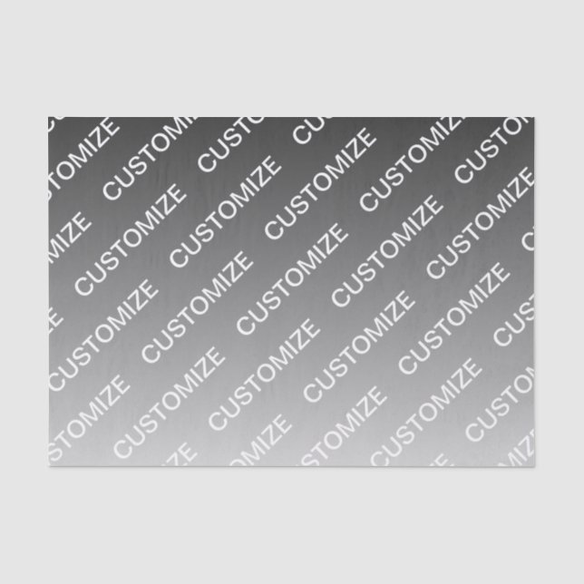 Papier Mousseline Gris (couleur changeable) Ombre & Motif de texte (Recto)