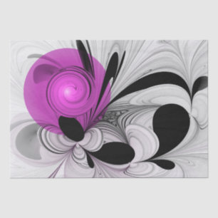 Papier Mousseline Gris Noir Abstrait Avec Art Fractal Magenta