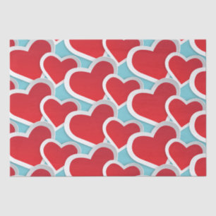 Papier Mousseline Gros coeur gras dans un Motif répétitif