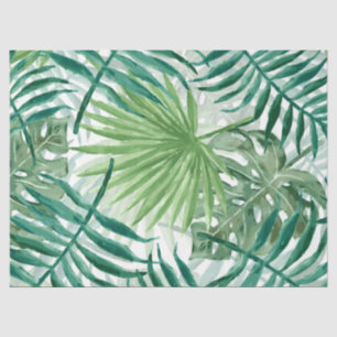 Papier Mousseline Gros palmier vert et Plantes tropicaux de Monstera