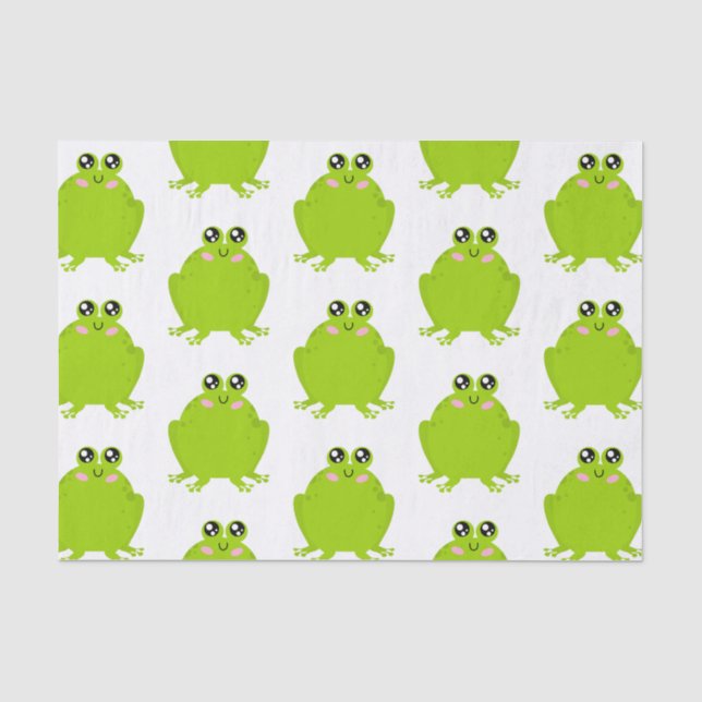 Papier Mousseline Grosse grenouille mignonne (Recto)