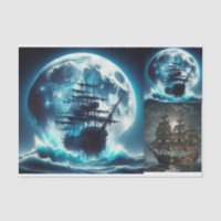 Grosse Lune de bateau pirate hantée