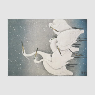 Papier Mousseline Groupe d'aigrettes, 1925-1936 par Ohara Koson