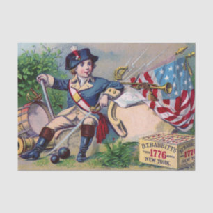 Papier Mousseline Guerre révolutionnaire drapeau de garçon patriotiq