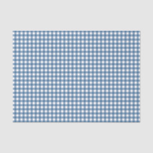 Papier Mousseline Guingan bleu classique